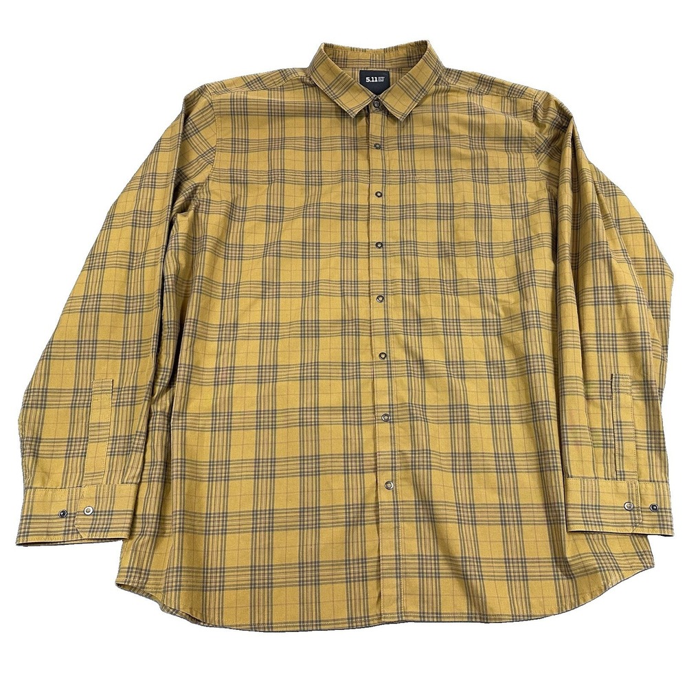 5.11 Tactical Shirt Mens 2XL Snap Close Long Sleeve Cotton Blend